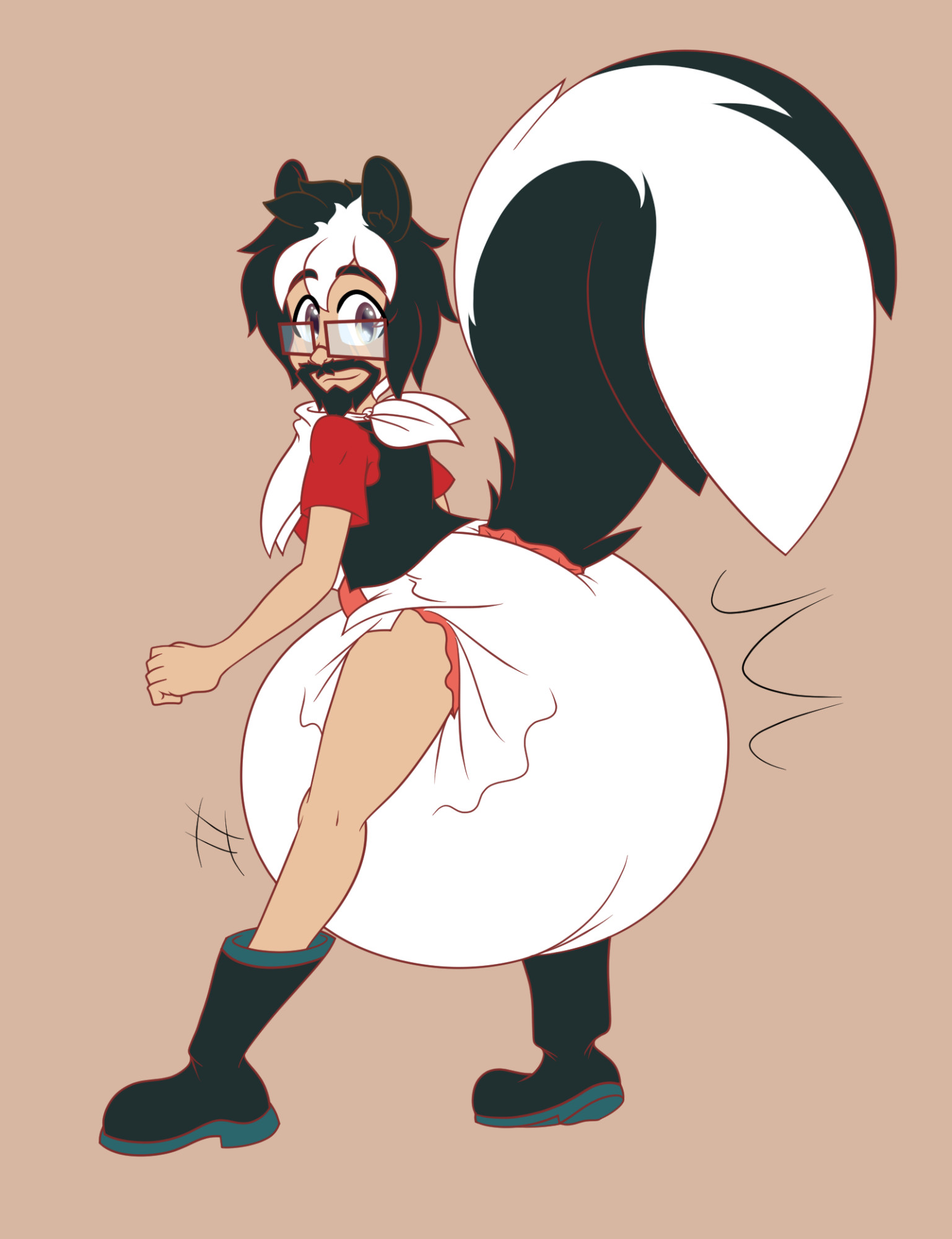 Coloring WIP: Guess what? Skunk Butt (by Liljdude)