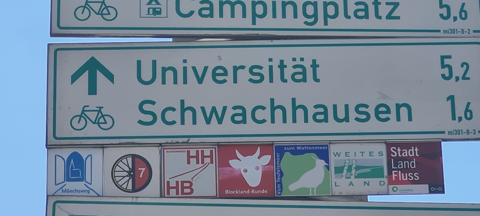 Wegweiser Universität Schwachhausen