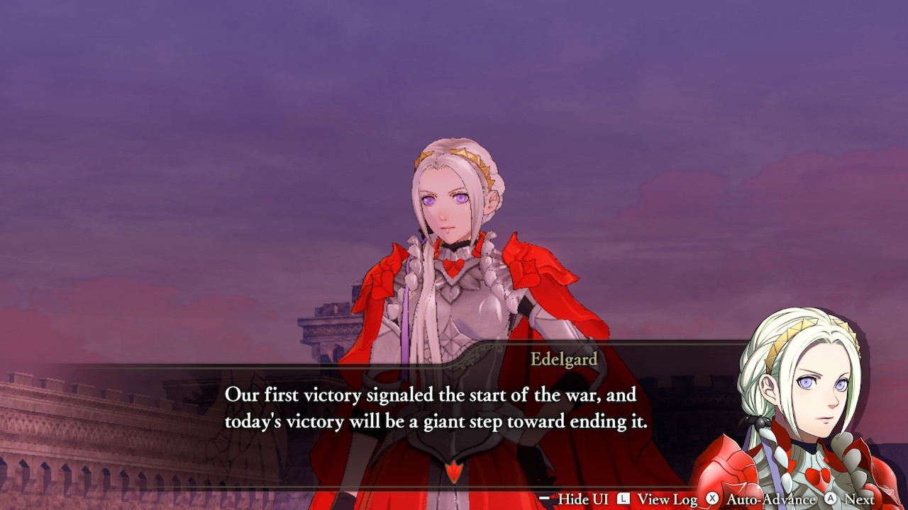 She continues, "Our first victory signaled the start of the war, and today's victory will be a giant step toward ending it."