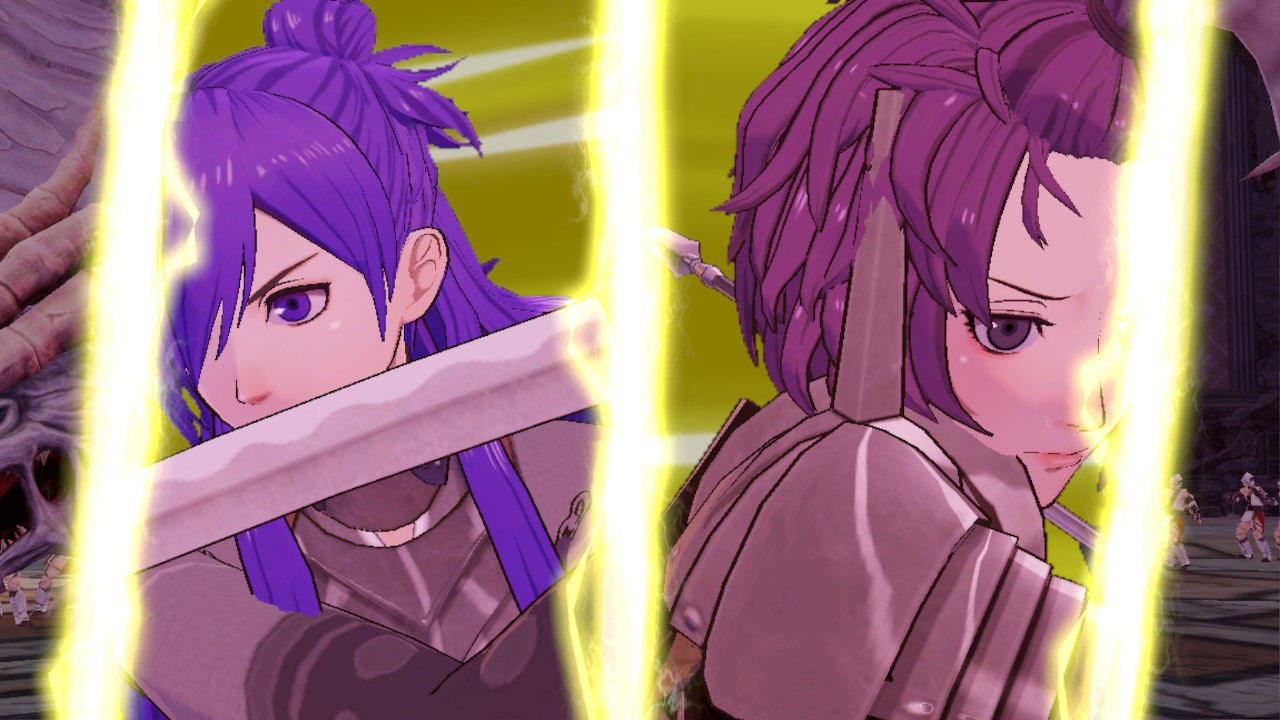 Shez and Bernadetta about to do a double special attack.