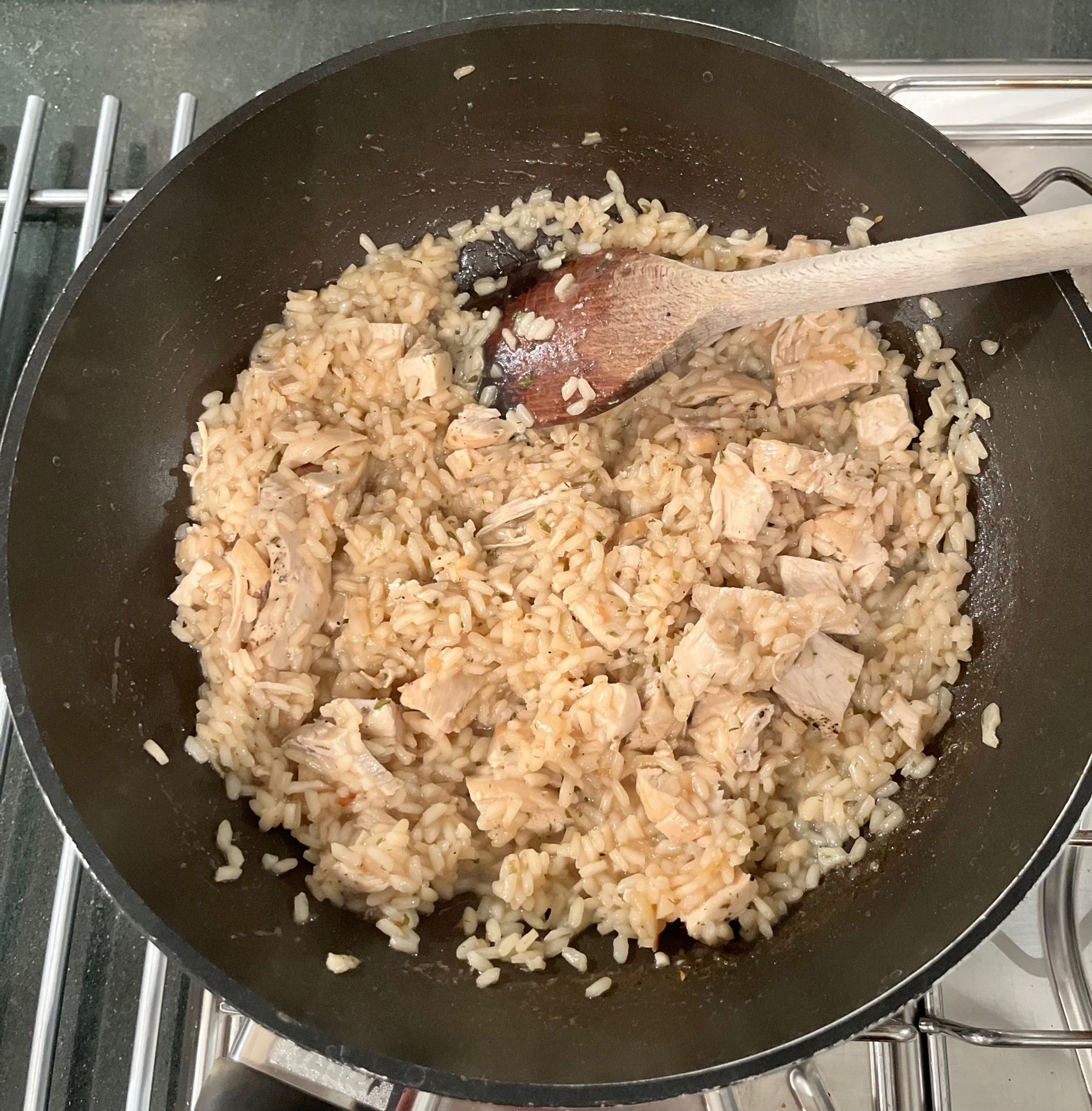 Risotto in a pan
