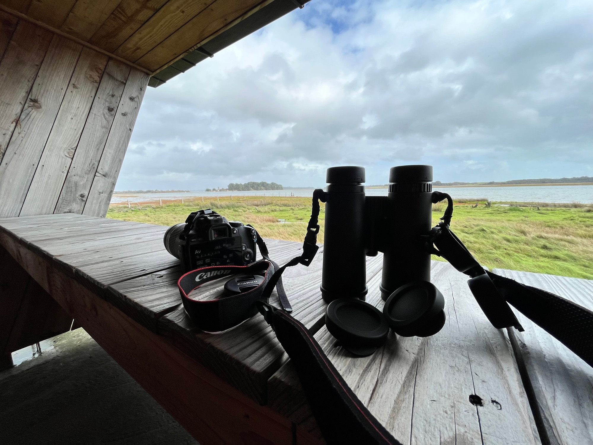 Camera and binoculars