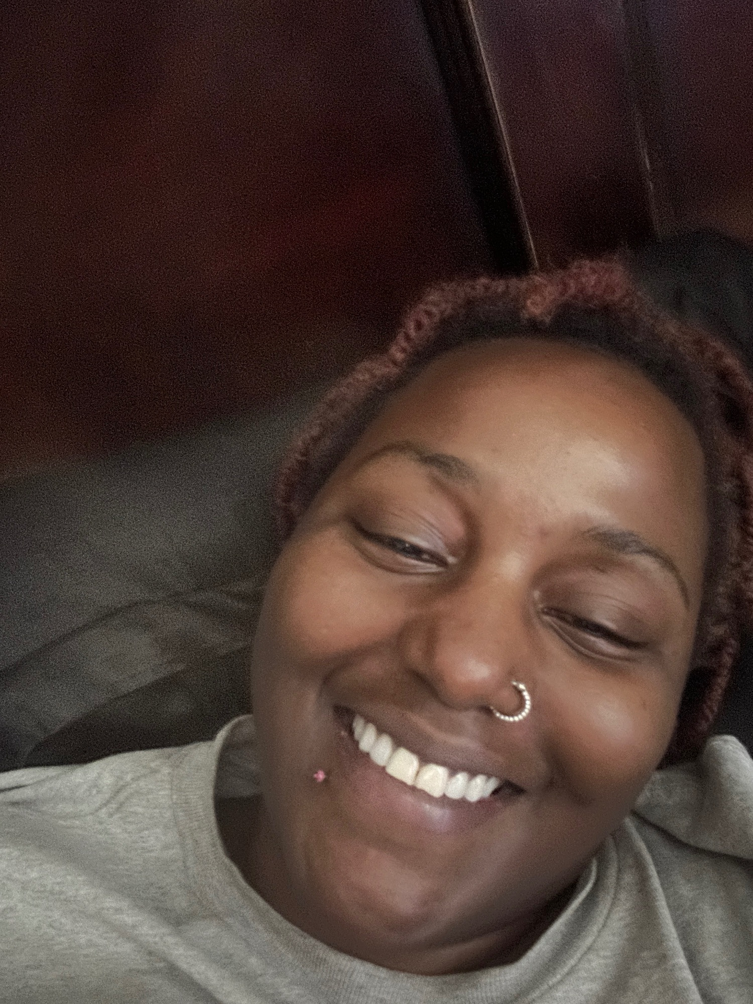 A selfie of just my face