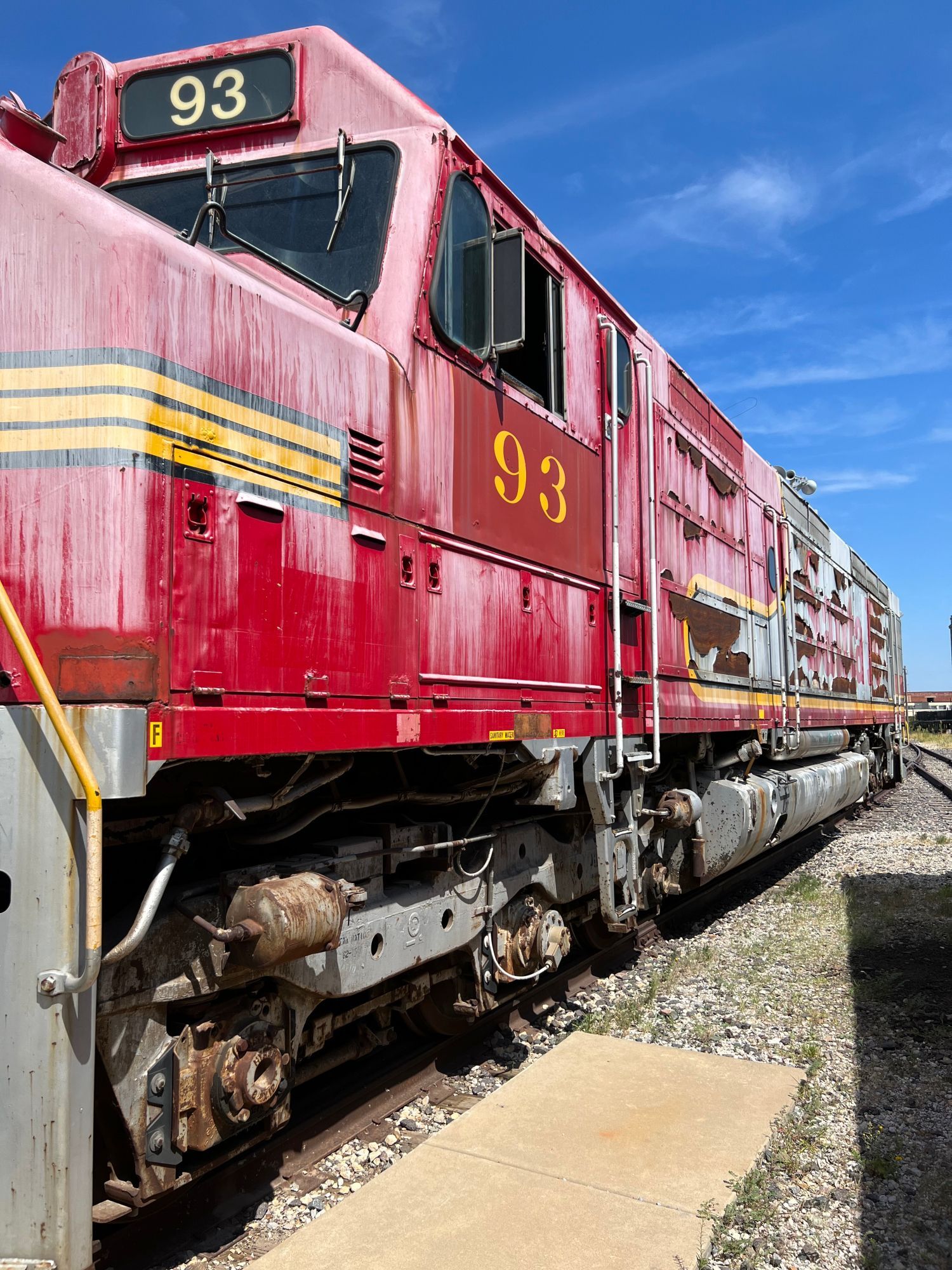 Retired locomotive at museum in Wichita KS