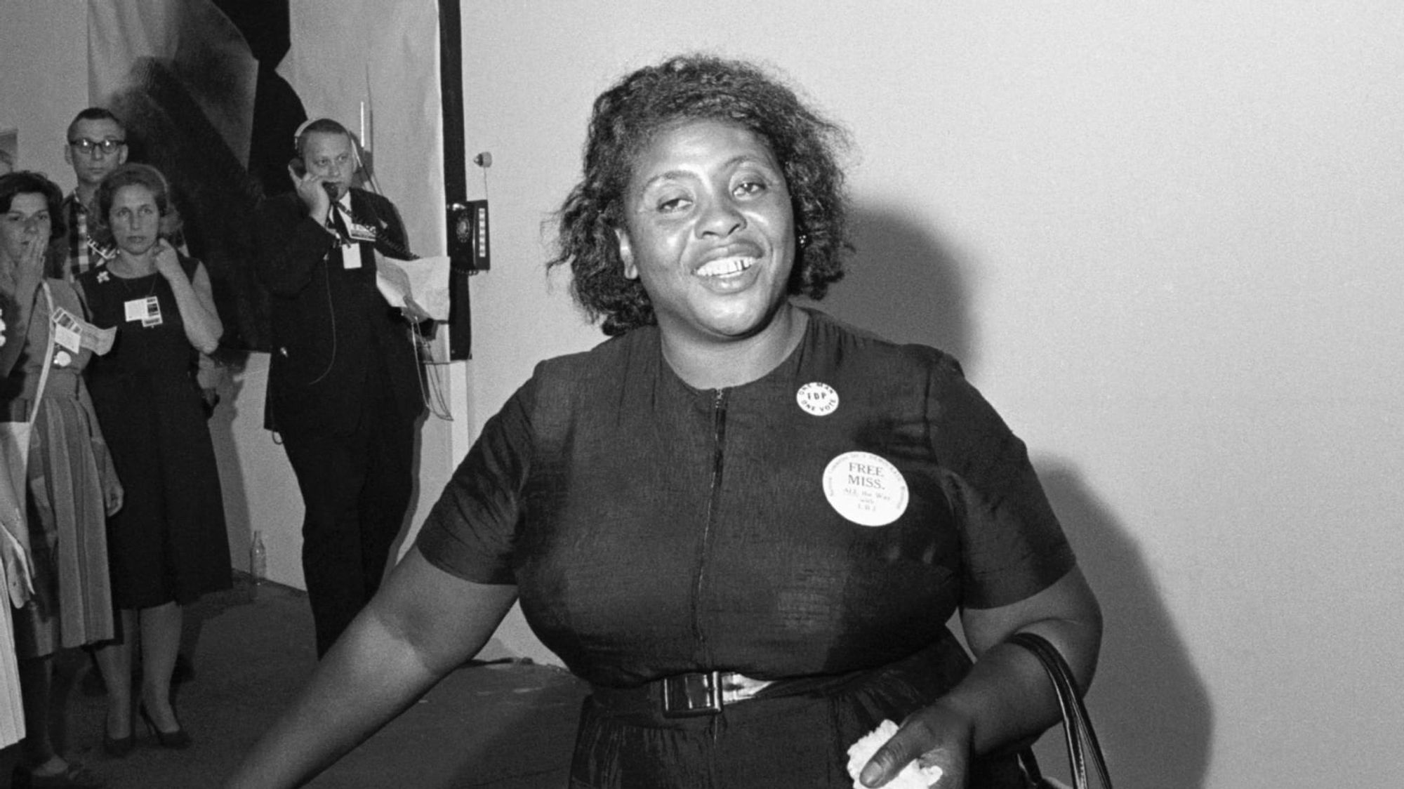 Black and white photograph of Fannie Lou Hamer.