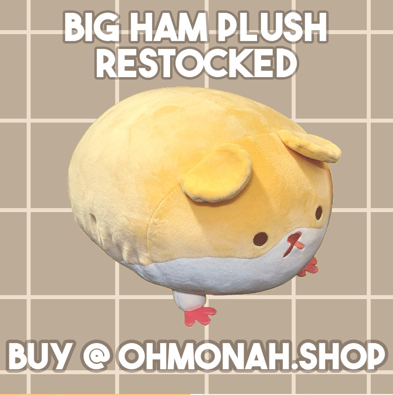 Rotating plush hamster rapidly rolling your direction. 