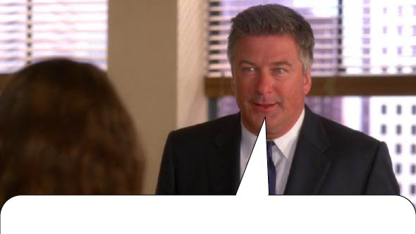 A speech bubble below Alec Baldwin's character Jack Donaghy from 30 Rock, as if he is saying the quoted tweet.