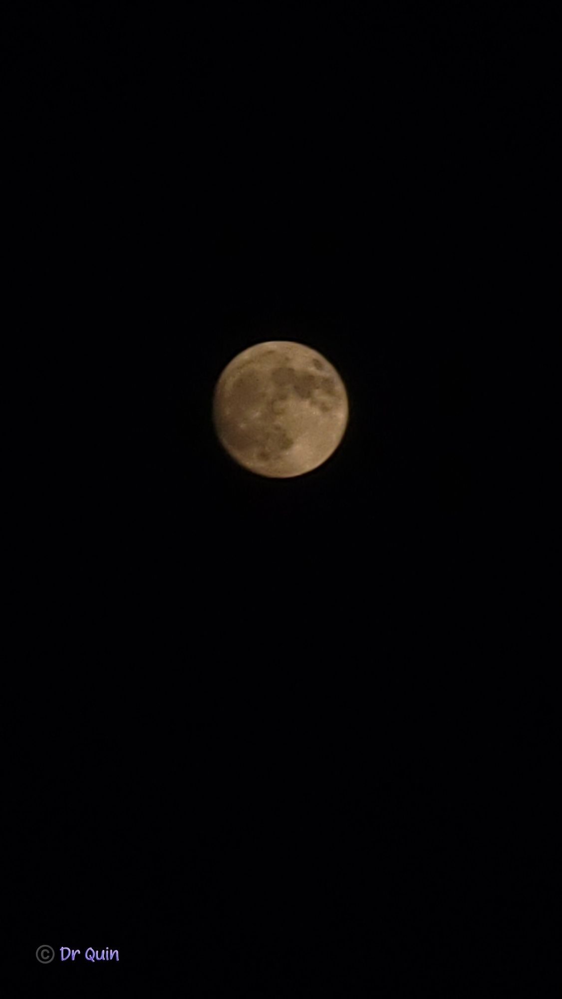 Cell phone zoom of dah super harvest moon