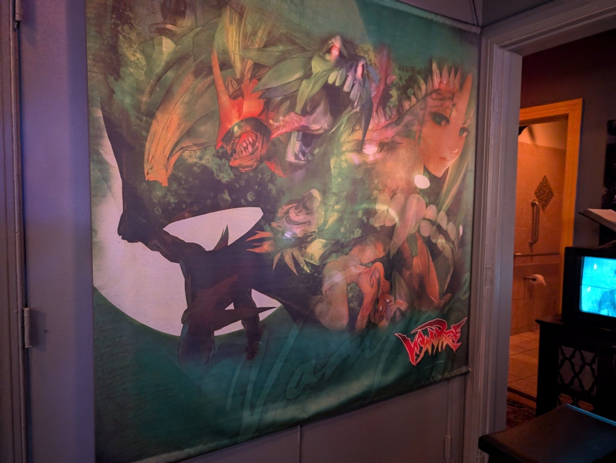 A big Vampire/Darkstalkers wall scroll