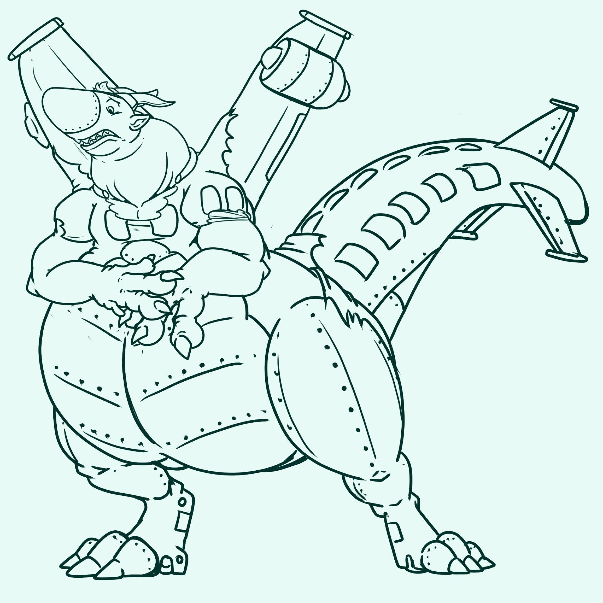 Pheagle have became an Aeromorph, An Enormous living Dragon-Aeroplane Hybrid after missing the arrival and now will do his travel by itself. Aeromorph/Planedragons are massively and heavy, due being of metal. That Girth sure weight almost a tonelate already! Need to ate and drink lot of fuel to get thought the air!