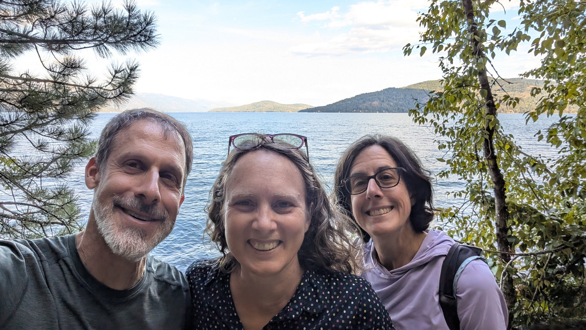 Happy people by Lake Pend Oreille
