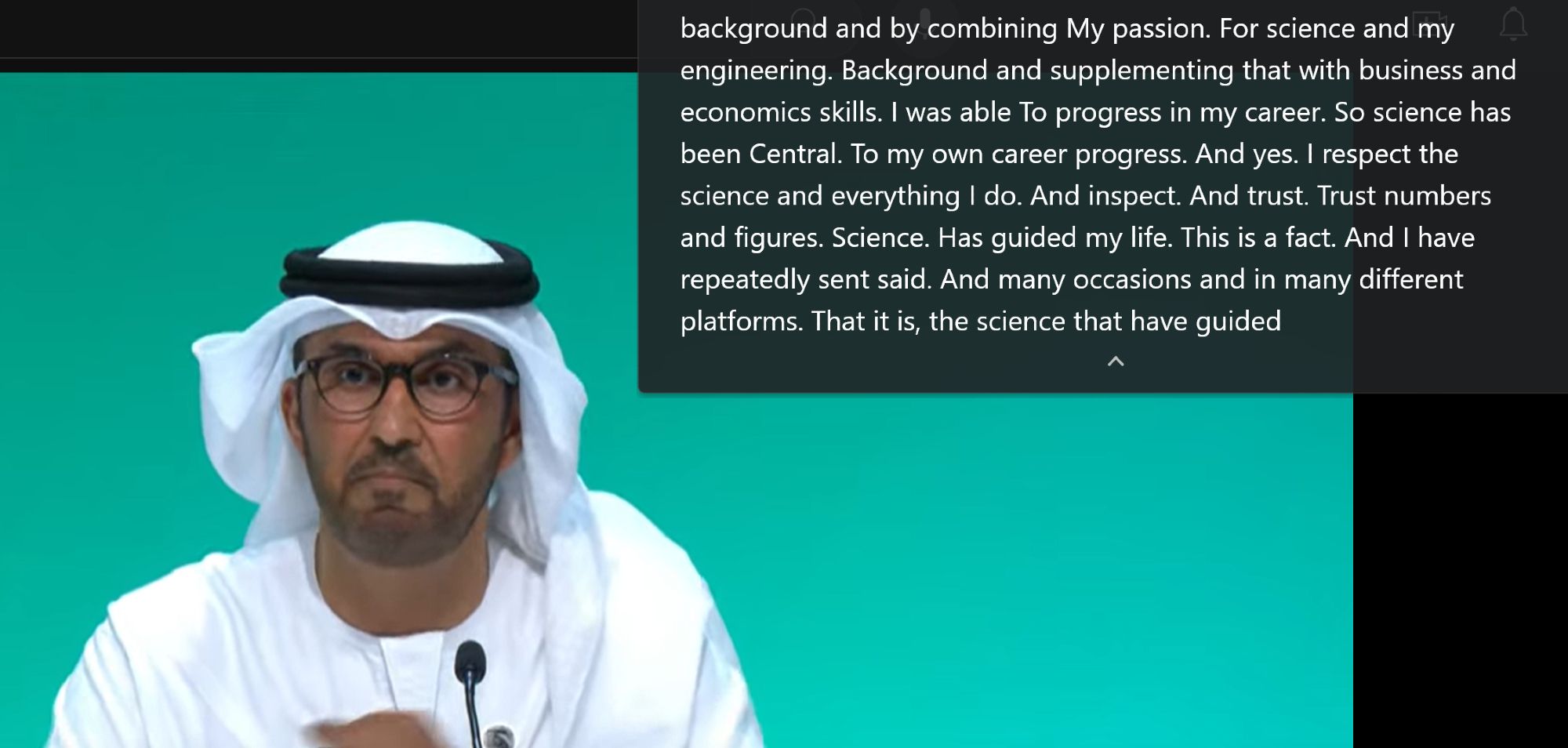 background and by combining My passion. For science and my engineering. Background and supplementing that with business and economics skills. I was able To progress in my career. So science has been Central. To my own career progress. And yes. I respect the science and everything I do. And inspect. And trust. Trust numbers and figures. Science. Has guided my life. This is a fact. And I have repeatedly sent said. And many occasions and in many different platforms. That it is, the science that have guided