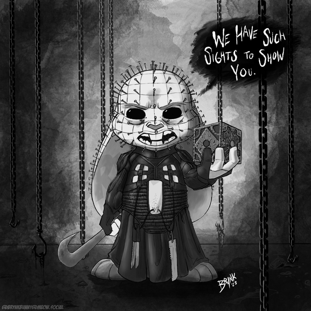 Brynk Bunny as Pinhead, from Clive Barker's Hellraiser