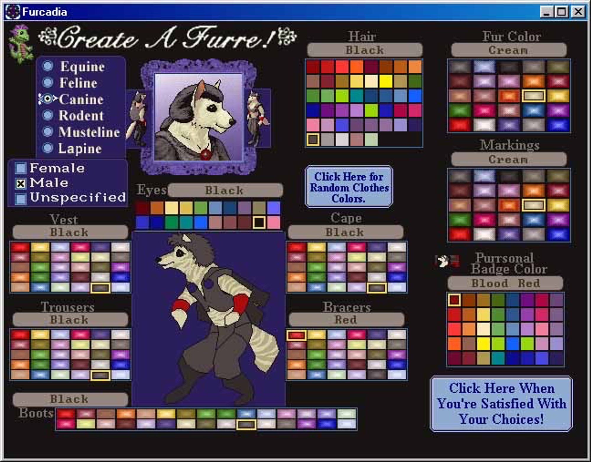 Furcadia character creator