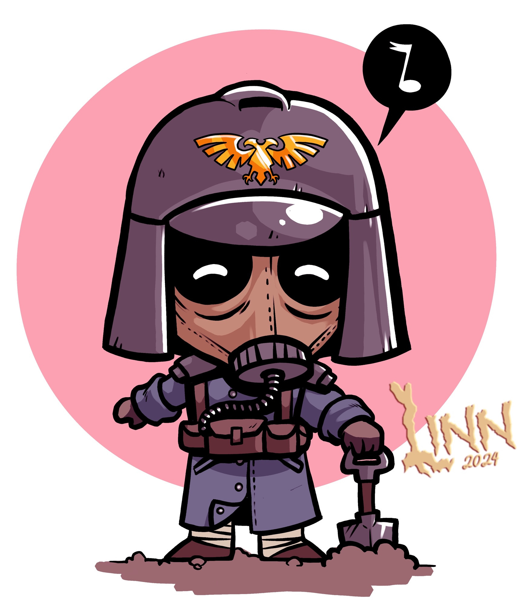 
A happy little Chibi Kriegsman from warhammer 40k!