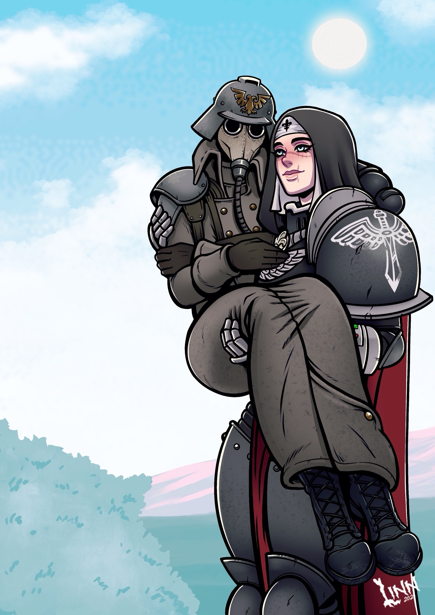 Kriegsman getting carried by a sweet sister of battle!