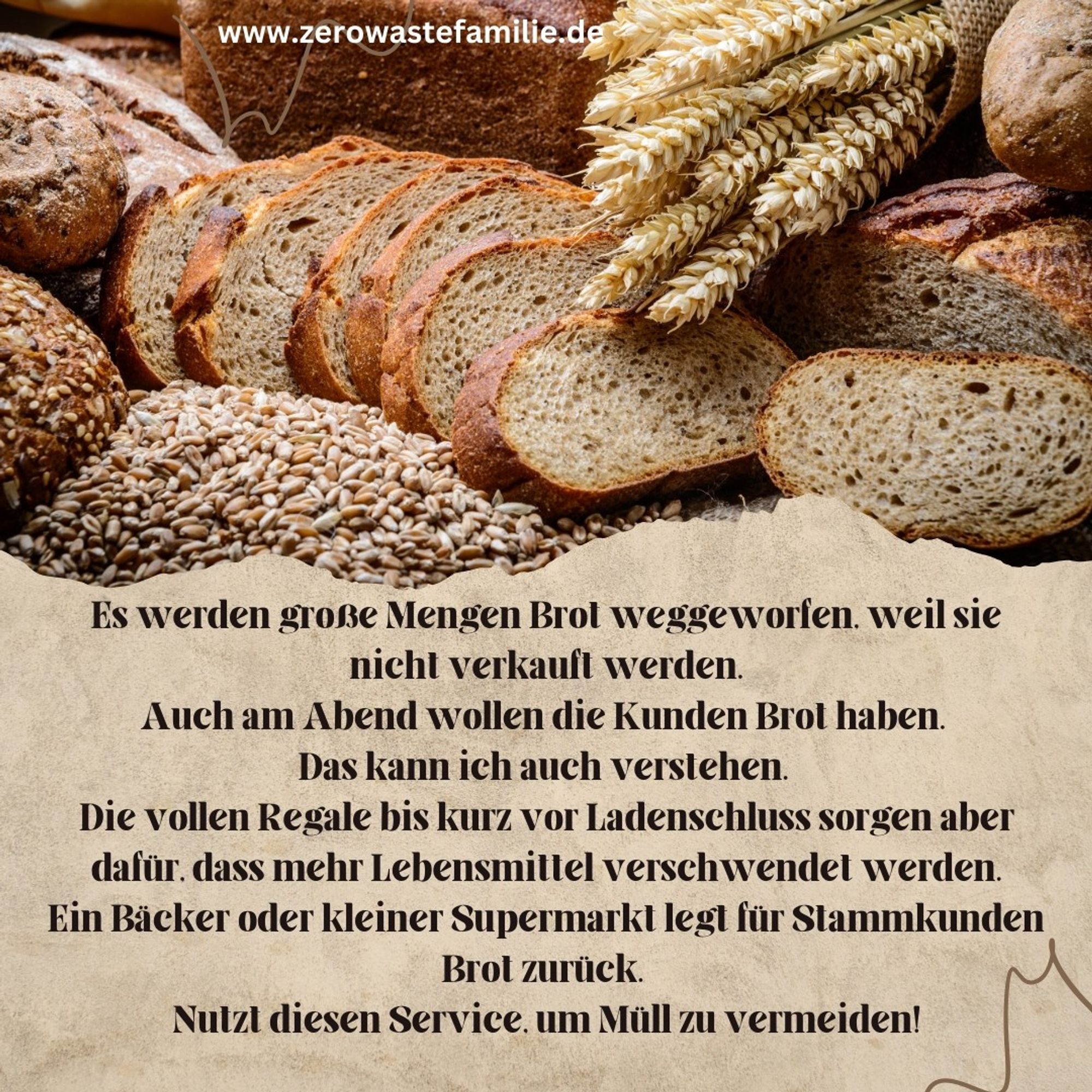 Bild: semmeln und Brot
TEXT: Brot kann man reservieren in kleinen Läden. So beugt man #Lebensmittelverschwendung vor.