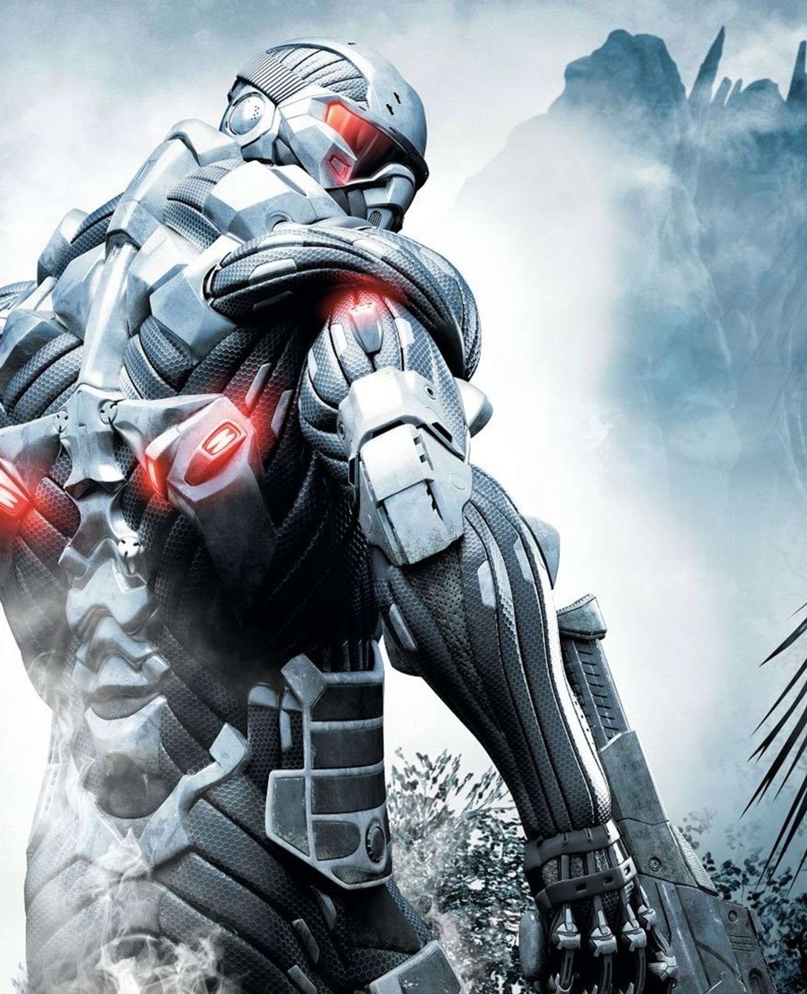 The cover art for Crysis, minus text. The suit the character wears is indistinguishable from the characters that appear on high end GPUs.