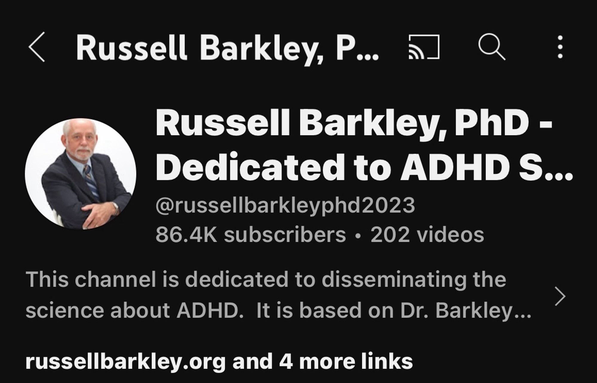 He’s retired but is still educating by posting videos daily from home. I had no idea how ADHD can be completely disabling or functioning. I can’t recommend him enough!!