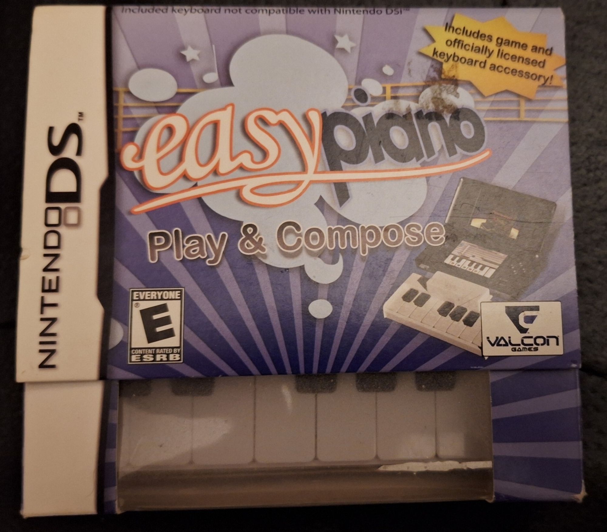 Easy Piano for Nintendo DS, complete with goofy piano accessory that plugs into the bottom