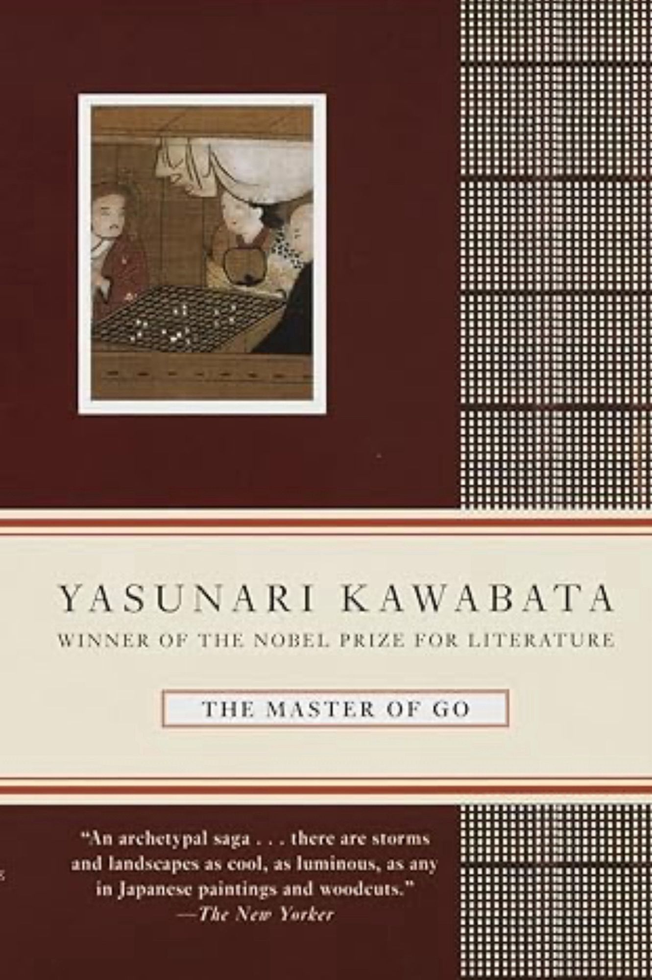 Cover for the book “The Master of Go” by Yasunari Kawabata.