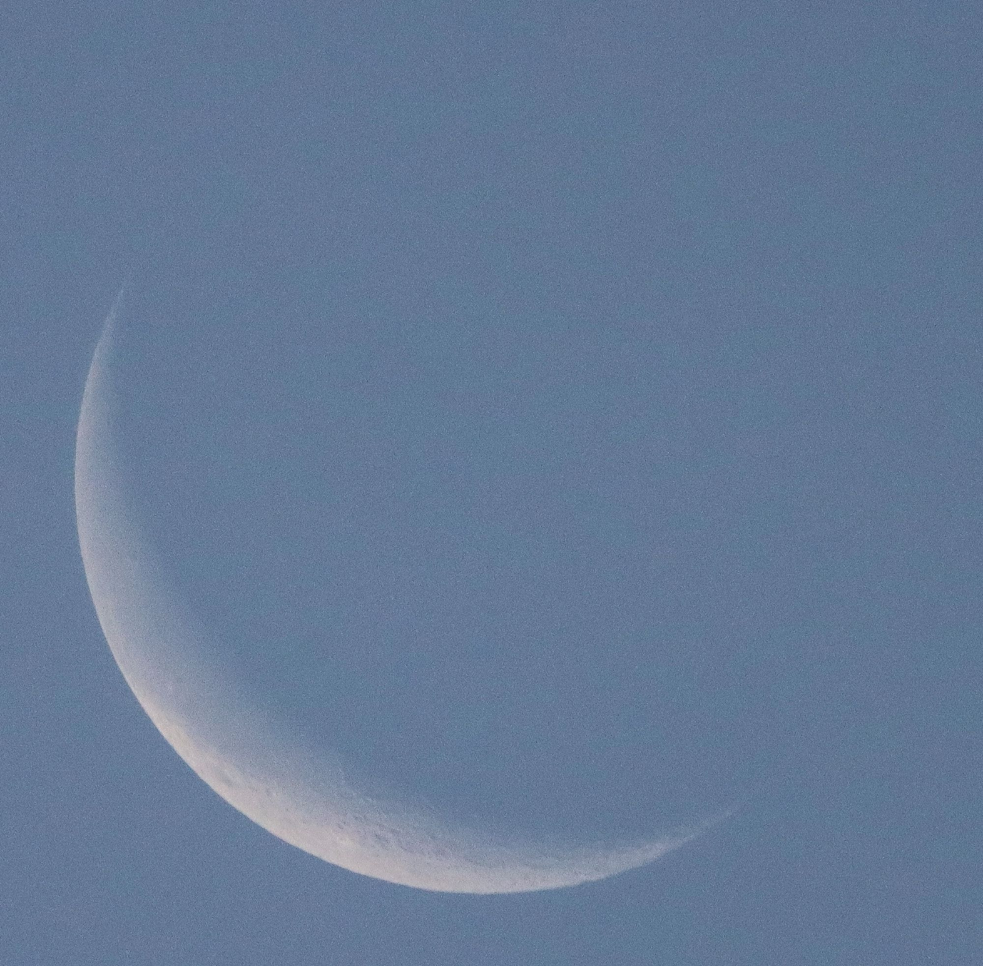 Crescent Moon in daylight