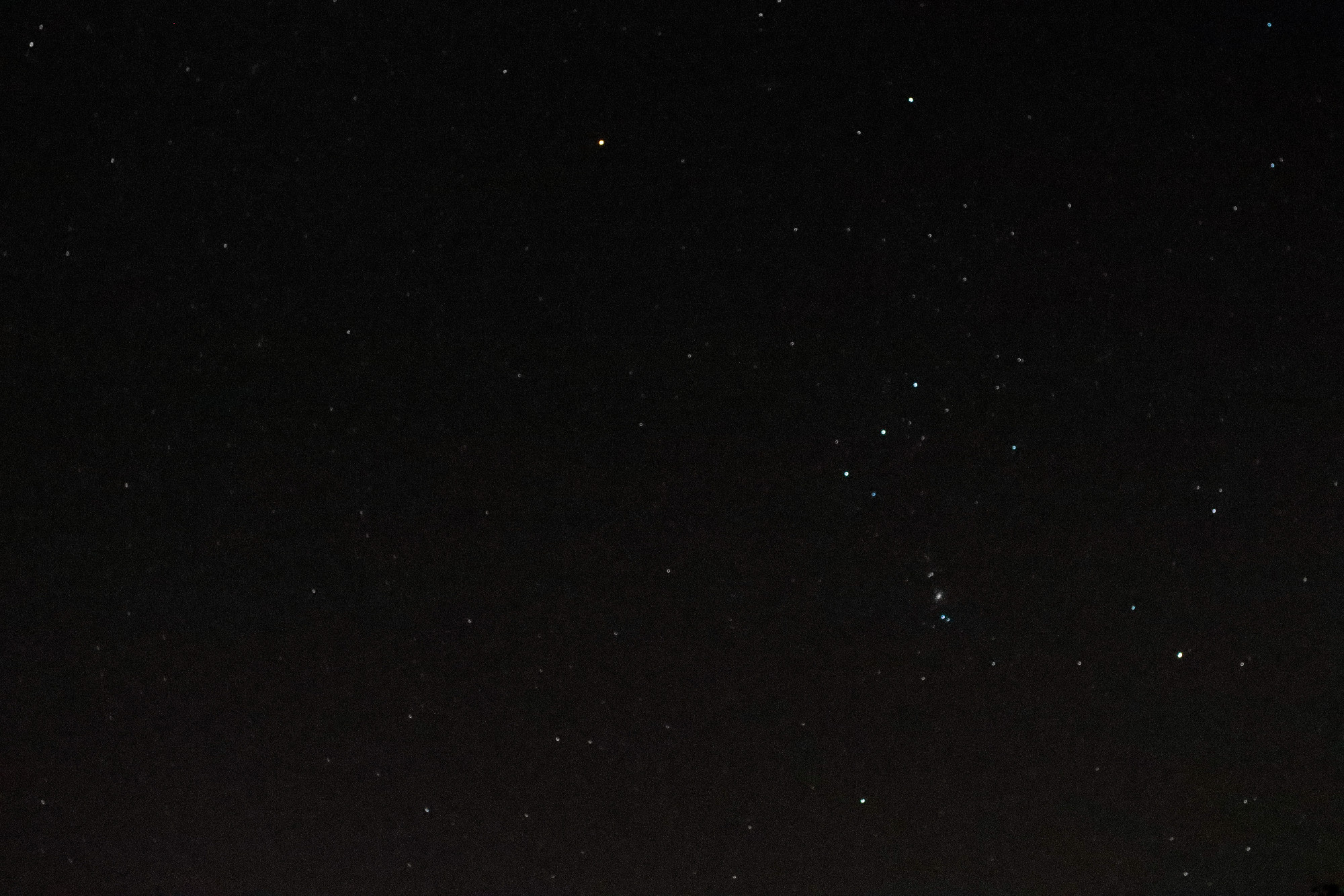 Orion constellation in night sky over Derry