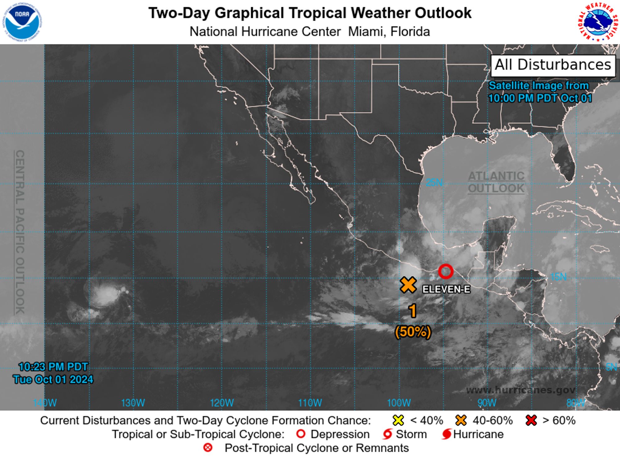 Eastern North Pacific 2-Day Graphical Outlook Image