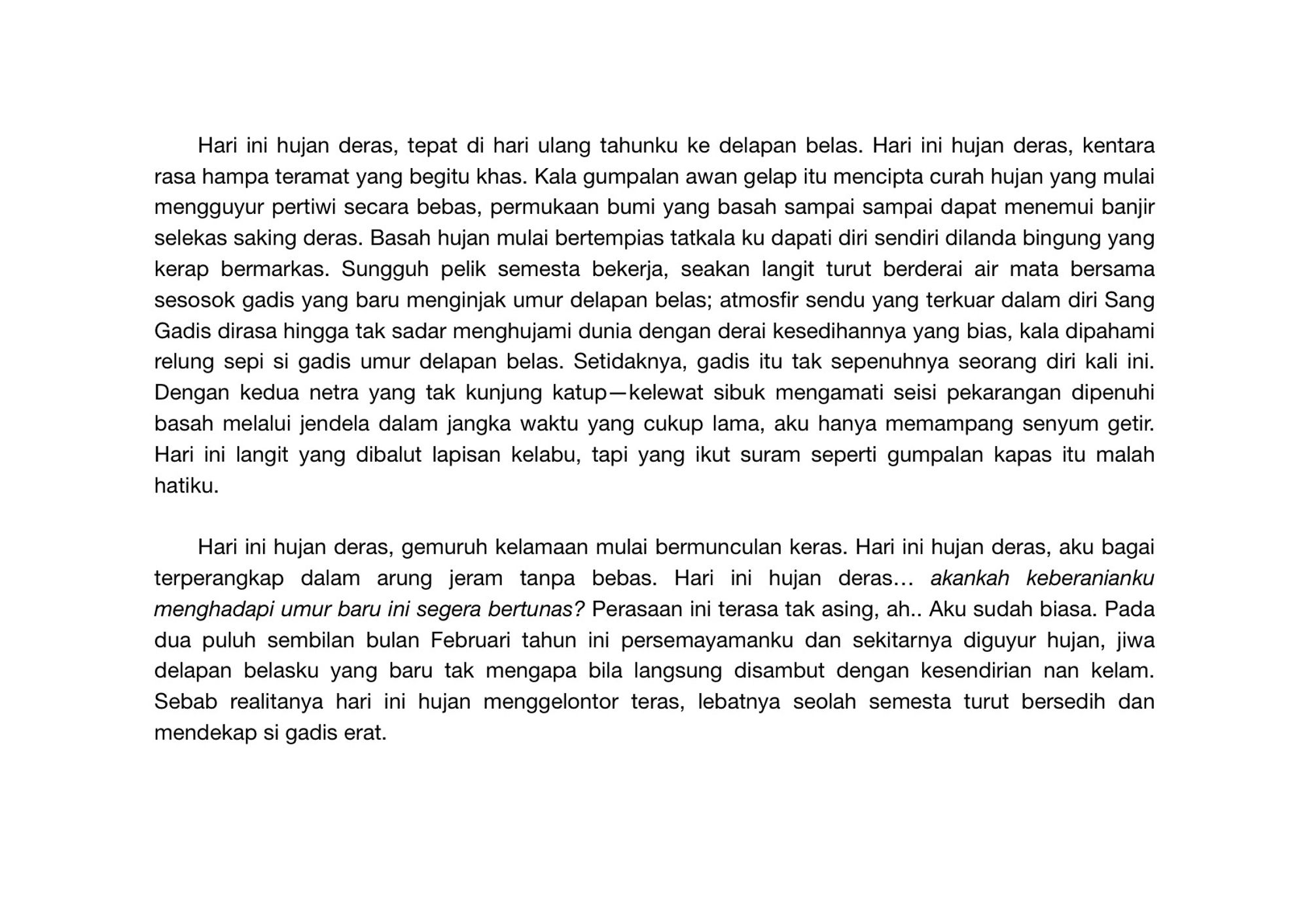 Written in Bahasa.