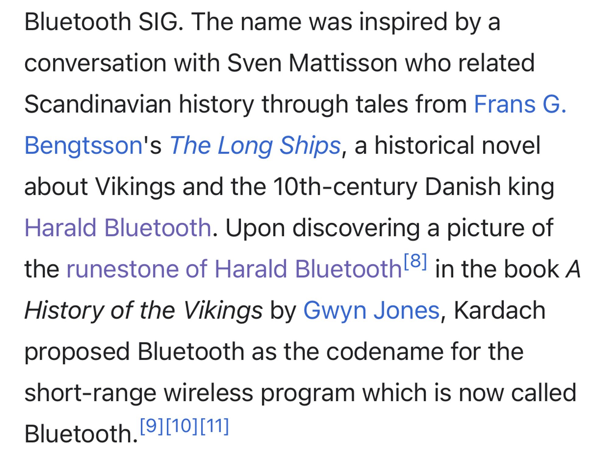 wikipedia entry for the etymology of the term “bluetooth”