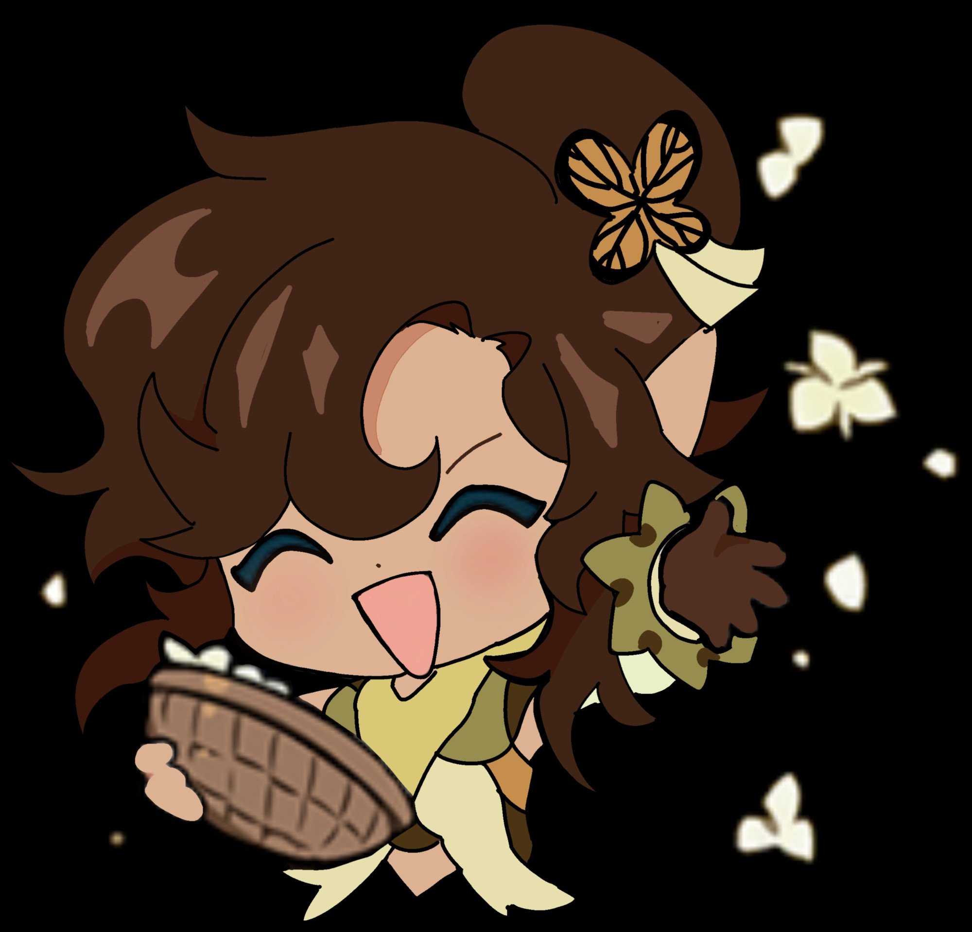 my genshin oc frankie as a genshin sticker !! art by hotdoq on discord