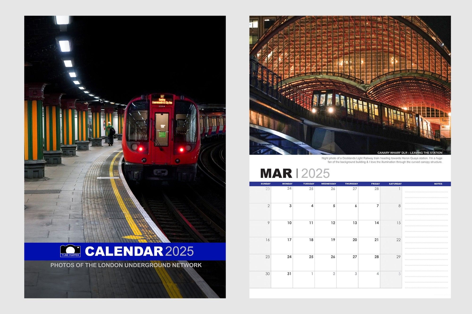 Tube Mapper 2025 Calendar