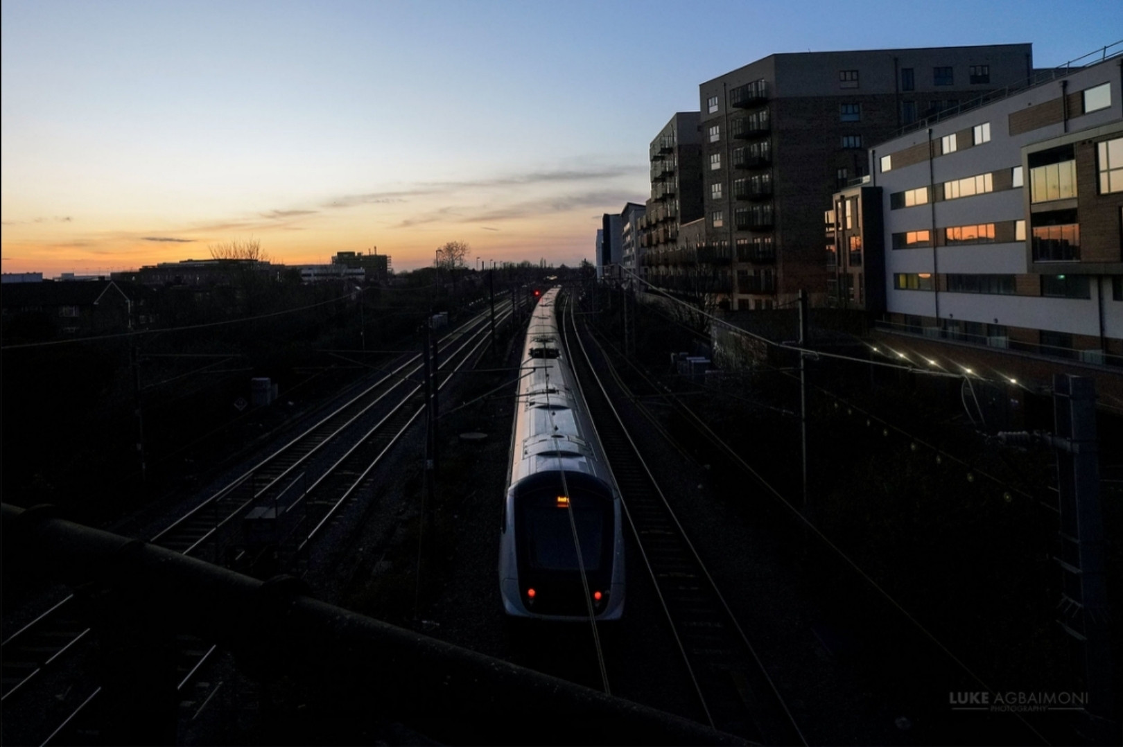 Sunset at Hayes and Harlington Elizabeth line station