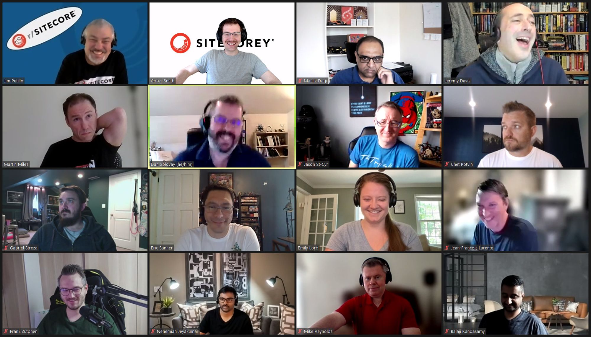 Screenshot of attendees on the May 3, 2024 #SitecoreLunch call.