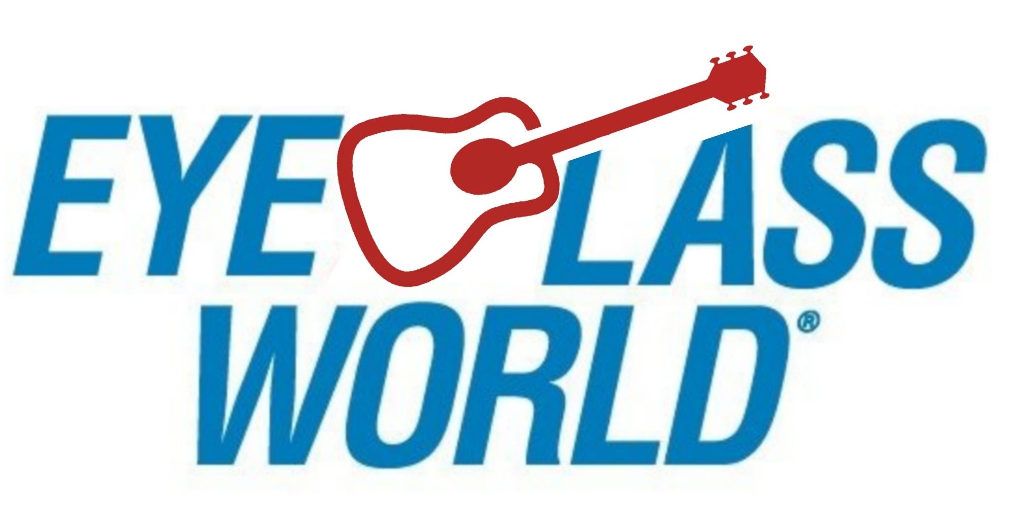 The Eyeglass World logo. The G is the guitar from the Guitar Center logo, in keeping with the old ways.