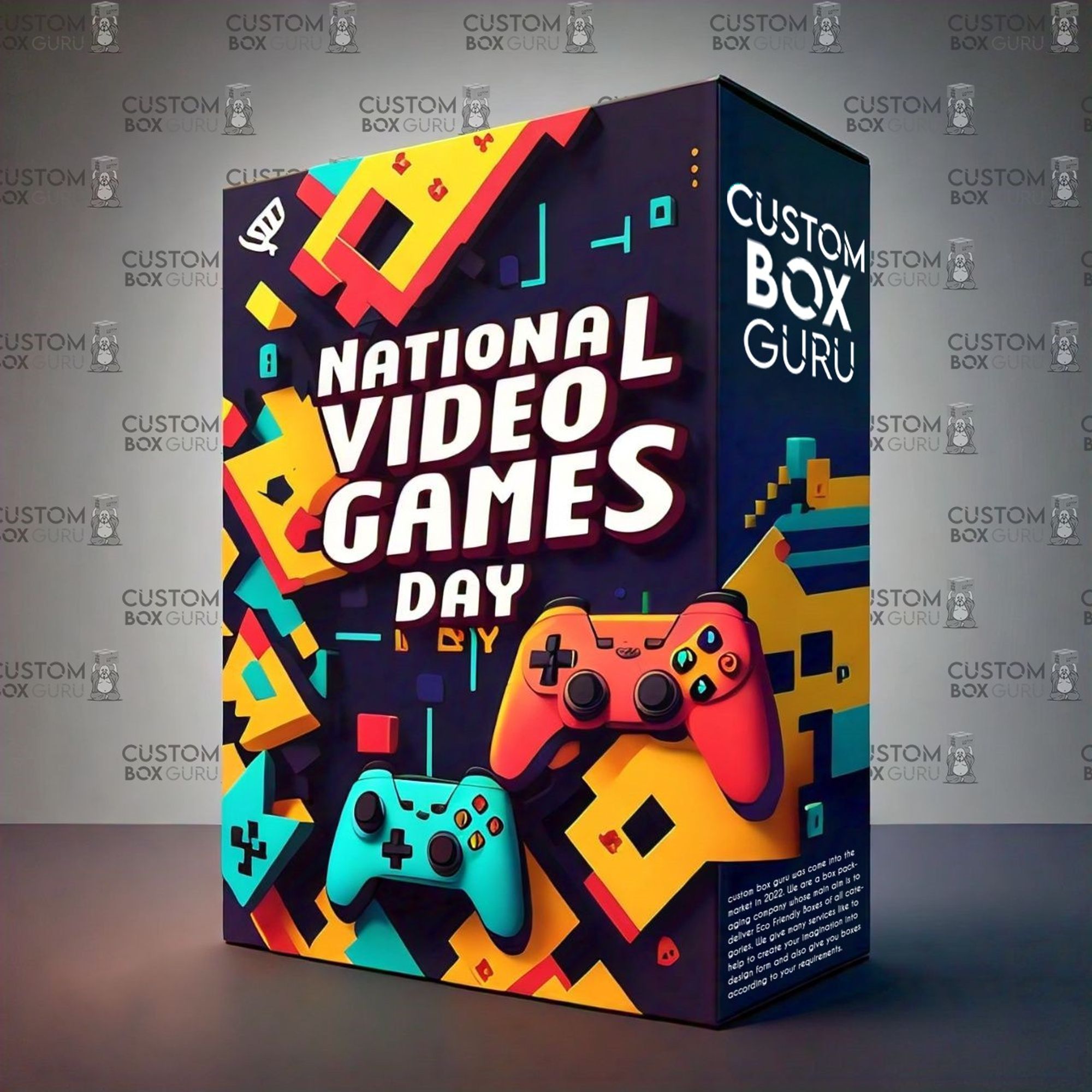 Celebrate USA National Video Games Day with customboxguru.com, the top manufacturer of custom video game boxes in the USA! Protect and showcase your favorite games with our premium, durable packaging solutions. Whether you're a collector or retailer, we provide tailor-made designs that enhance your gaming experience. From sleek designs to eco-friendly options, we’ve got your packaging needs covered. Level up your game with custom packaging that stands out!