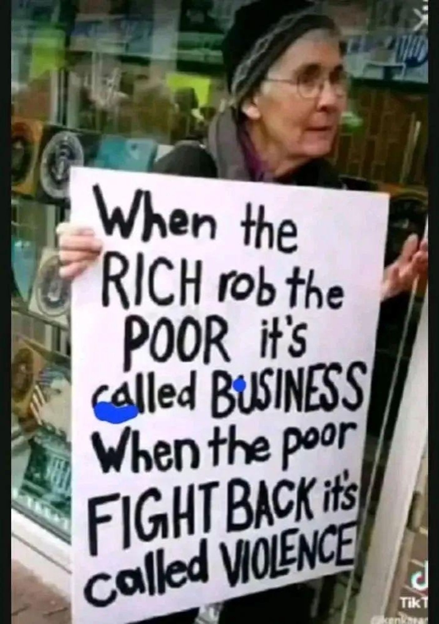 Transparent when the rich rob the poor it's called violence when the poor fight back it's called violence