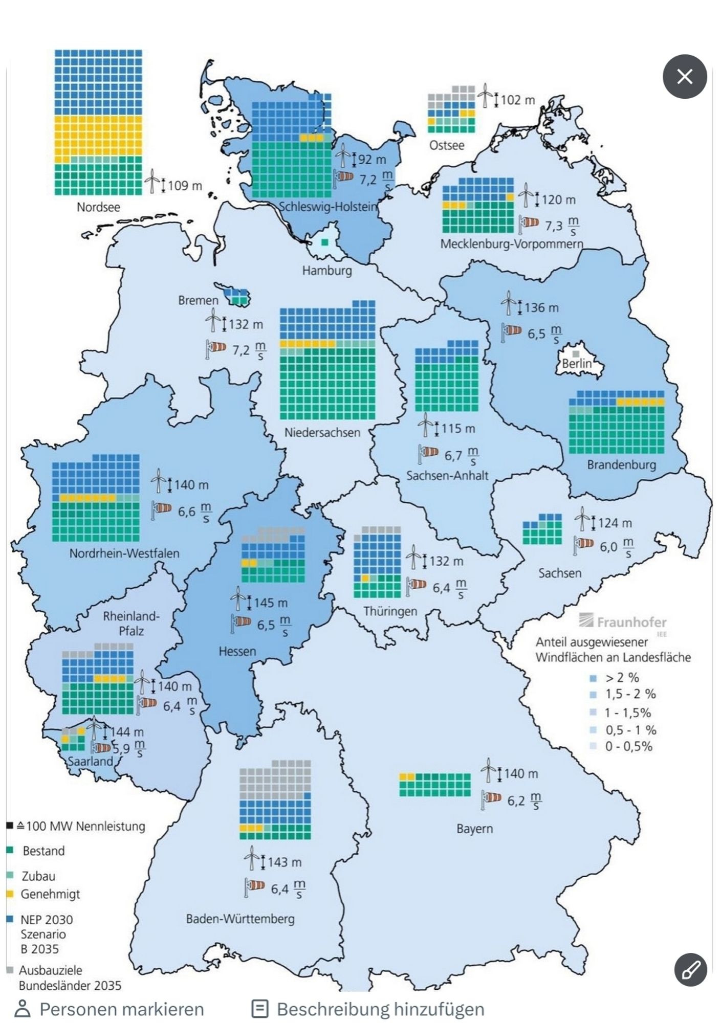 Deutschlandkarte windkraftanlagen ausbaupläne bis 2035