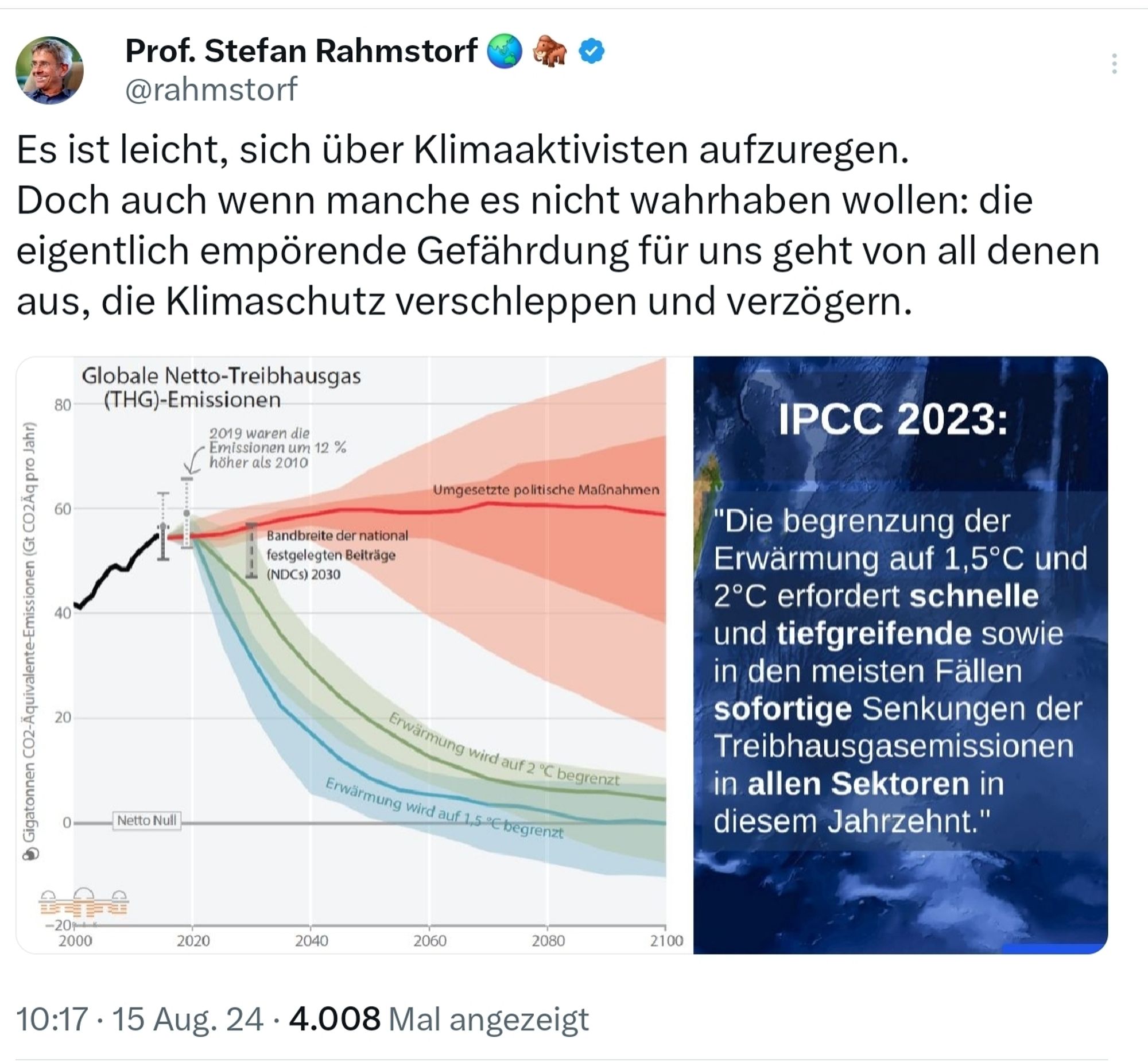 Prof Stefan Rahmstorf es ist...