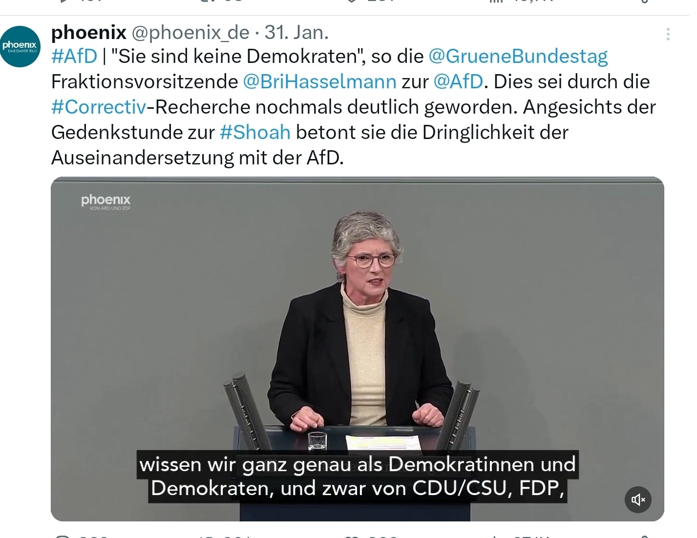 Frau Hasselmann zur AFD "sie sind keine Demokraten"Phoenix