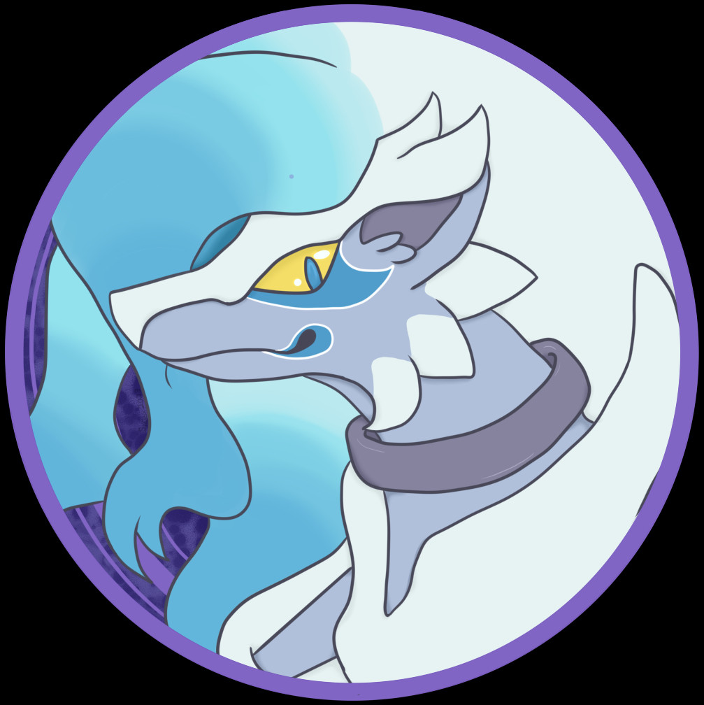 Custom Icon of a pokesona named Rishi. Rishi has traits of Reshiram and Hisuian Zoroark. They belong to LCSkeleton.