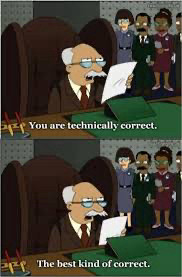 The Simpson “you are technically correct” meme