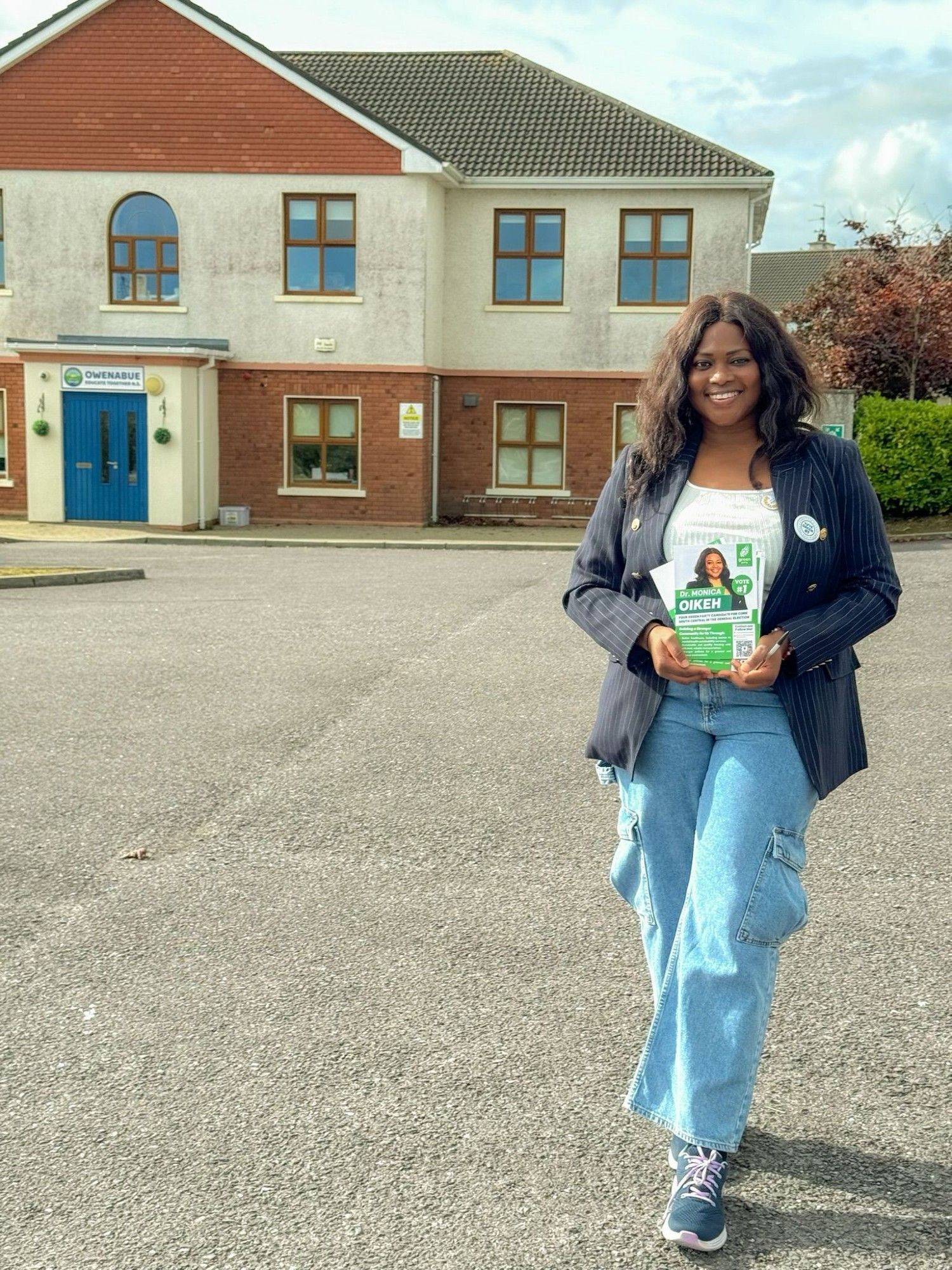 Dr Monica Oikeh canvassing.