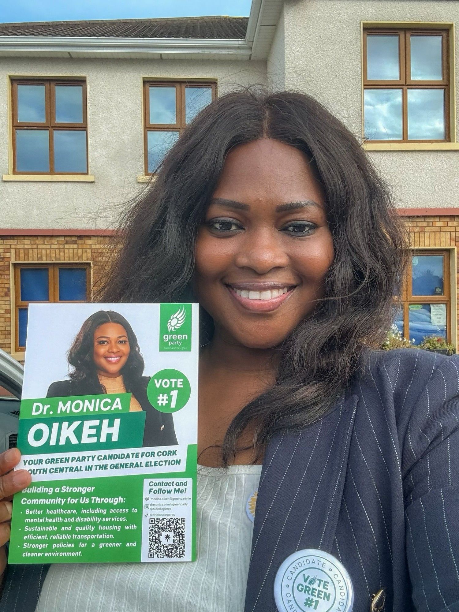 Dr Monica Oikeh canvassing.