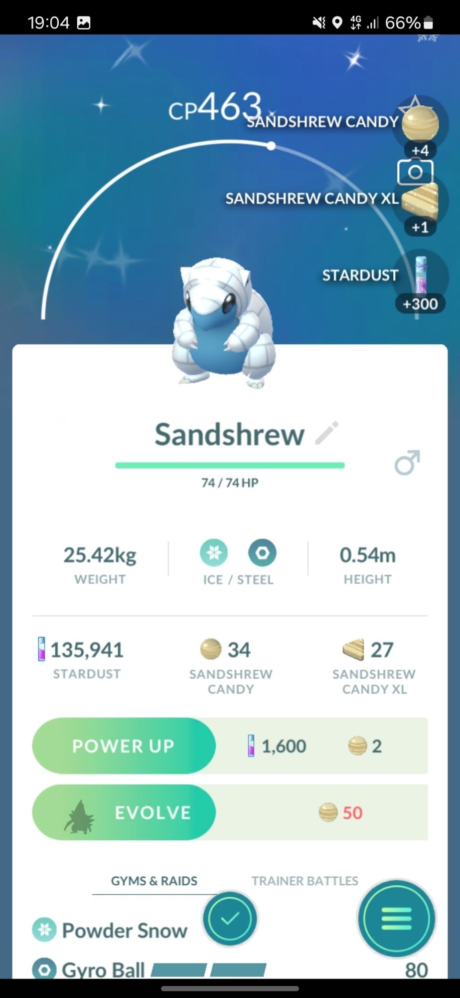 Shiny Alolan Sandshrew