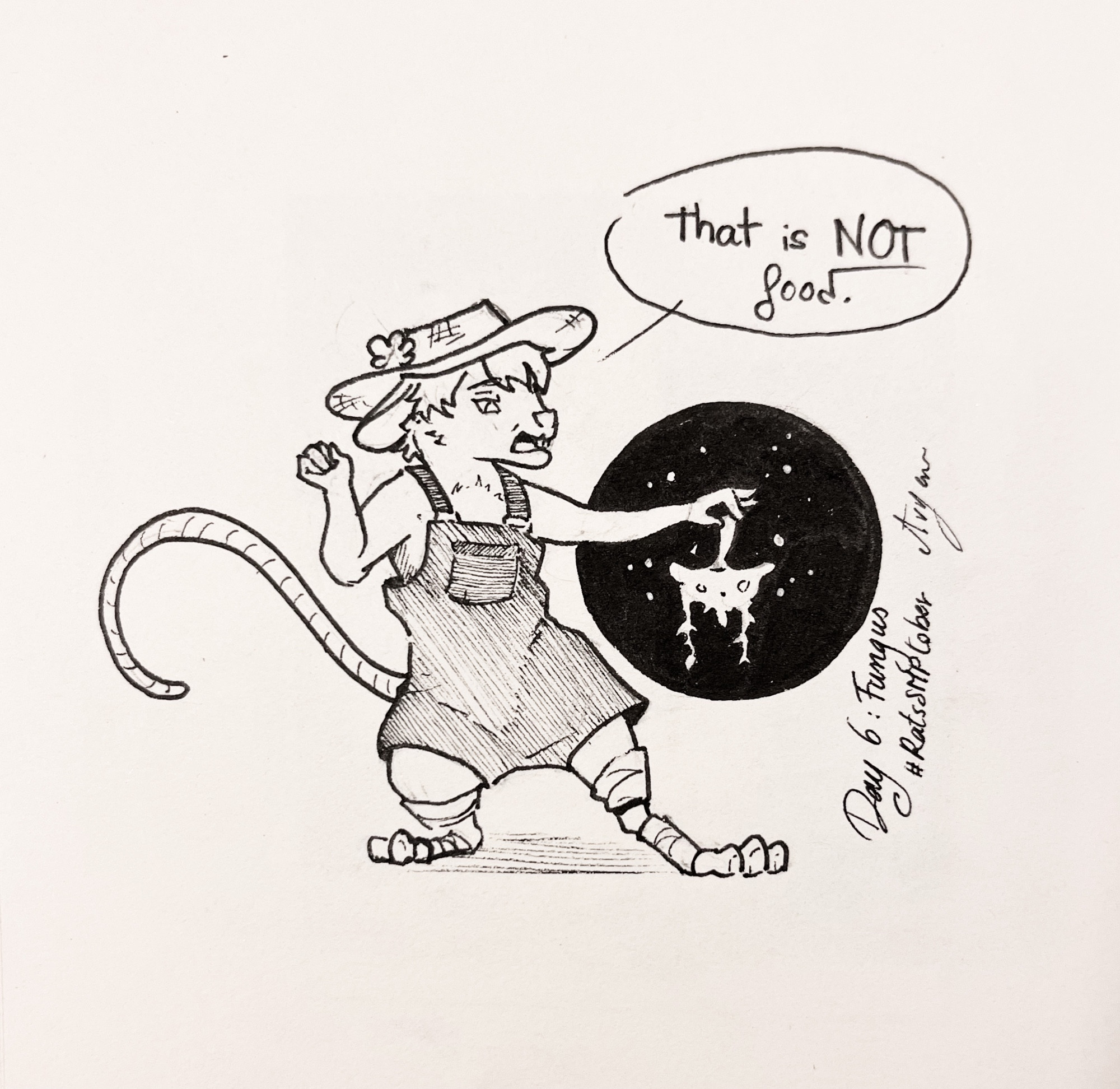 Rat Smajor deems that a clearly infected mushroom is NOT FOOD