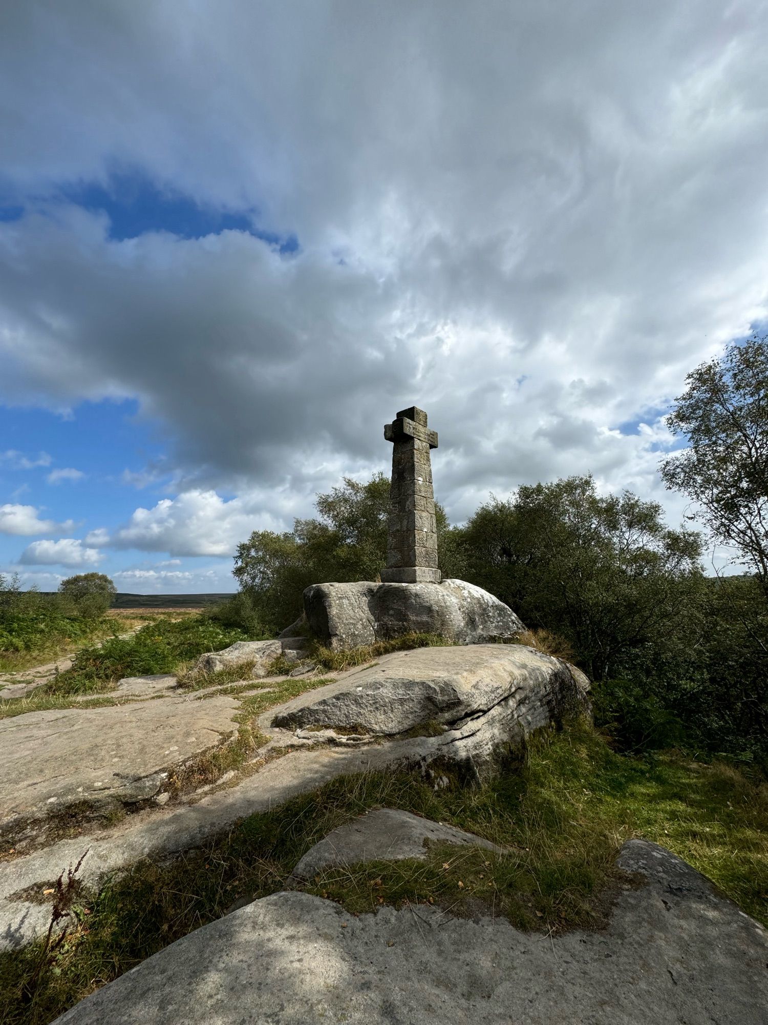 Wellington memorial cuts a lone figure in the wild landscape.