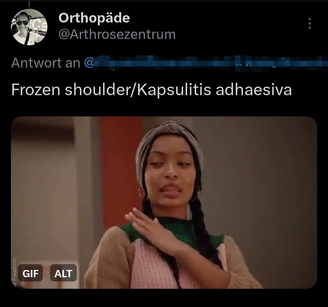 Arthrosezentrum wünscht den EBM Physio Hottake zur Frozen Shoulder