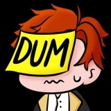 discord sticker chibi sylvain with yellow post it note on his face saying "dum"