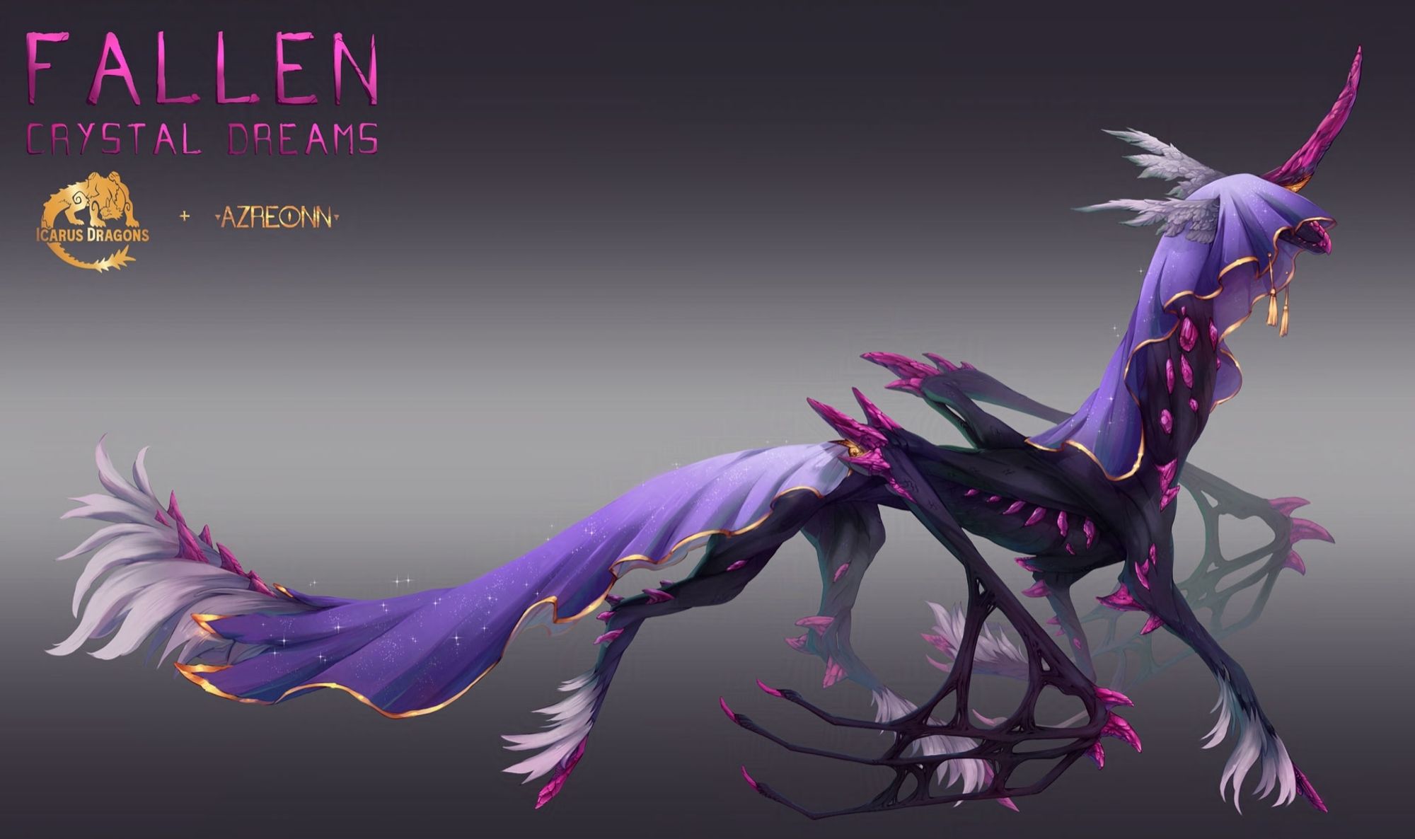 Fallen Crystal Dreams fullbody dragon design